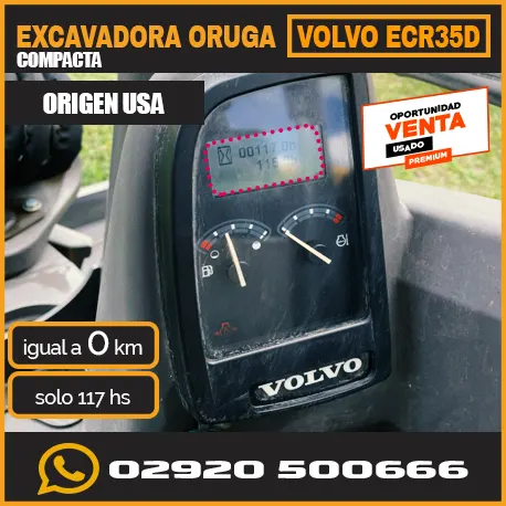 Excavadora Oruga Compacta VOLVO ECR35D